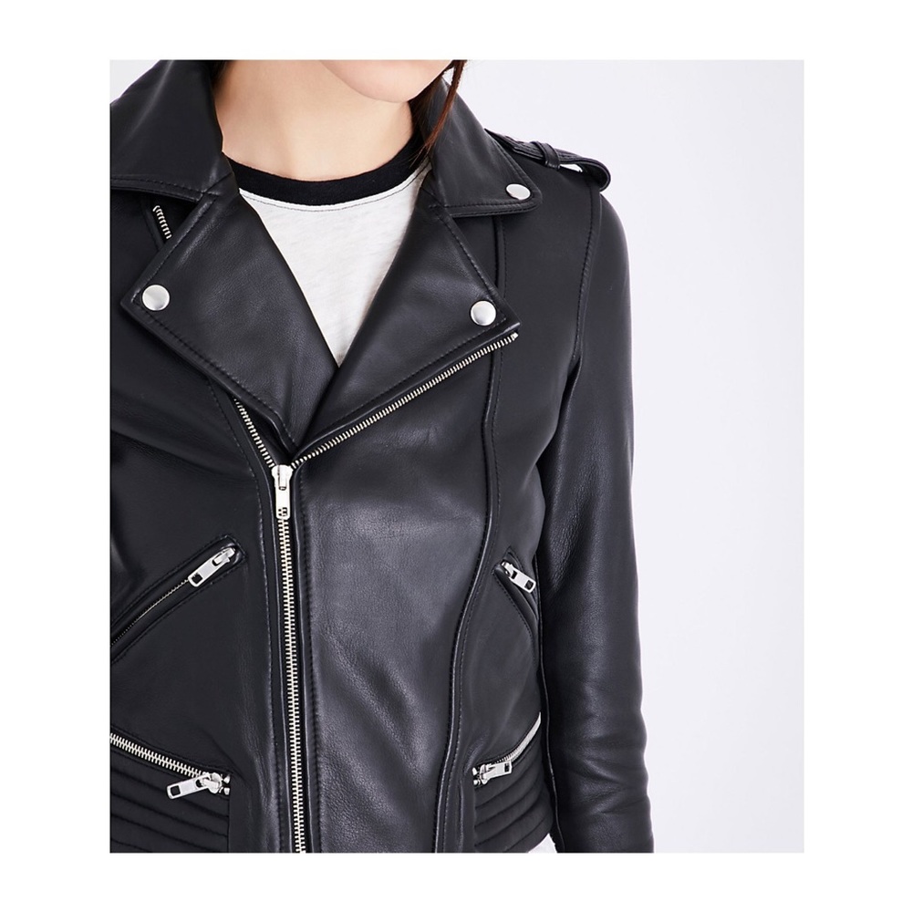 MAJE Basalt Leather Jacket - Picture 5 of 6
